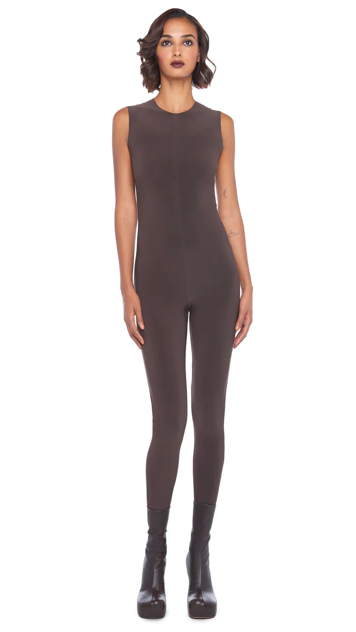 Sleeveless Catsuit w/ Footsie