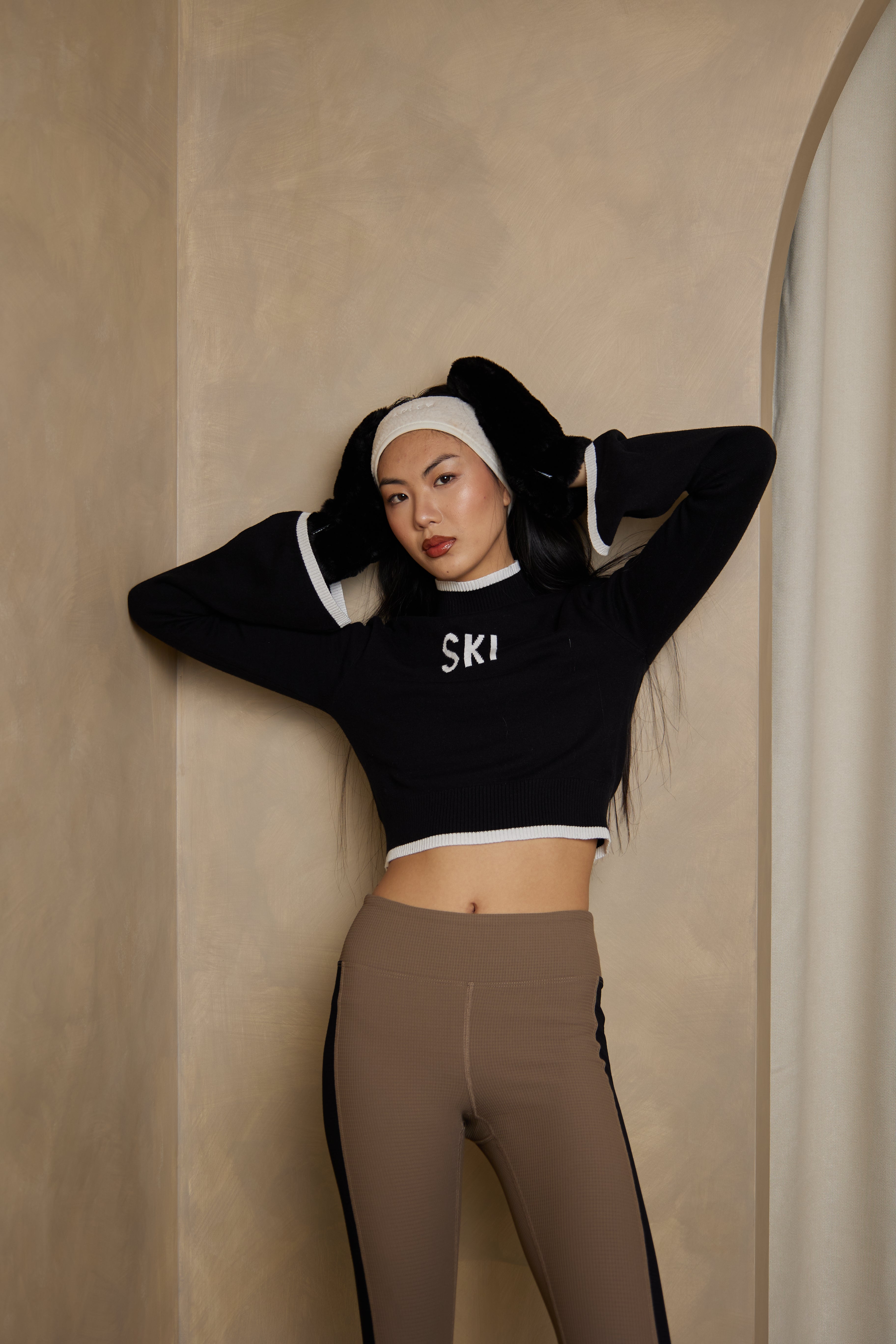 Ski Bell Sleeve Sweater Crop