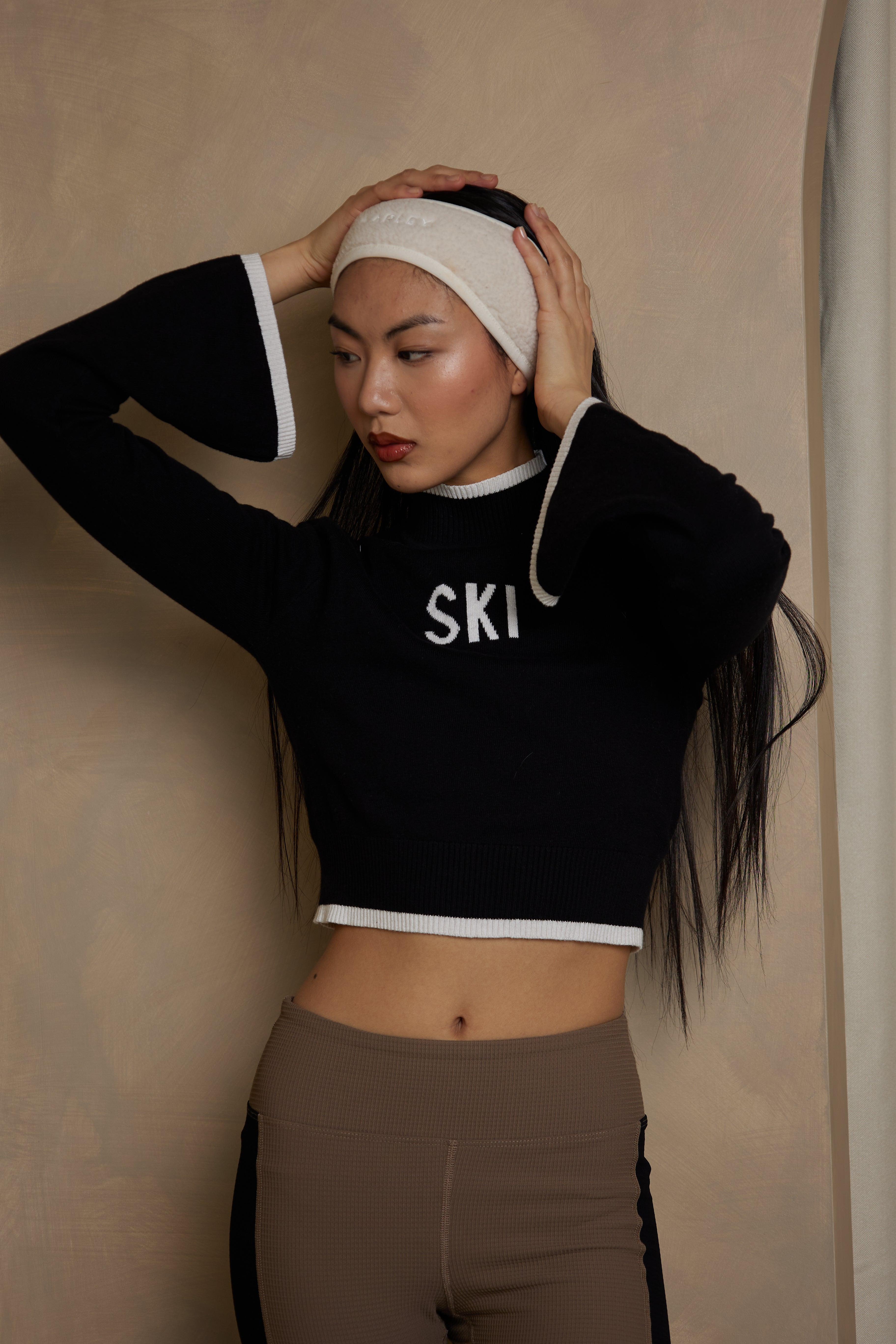 Ski Bell Sleeve Sweater Crop