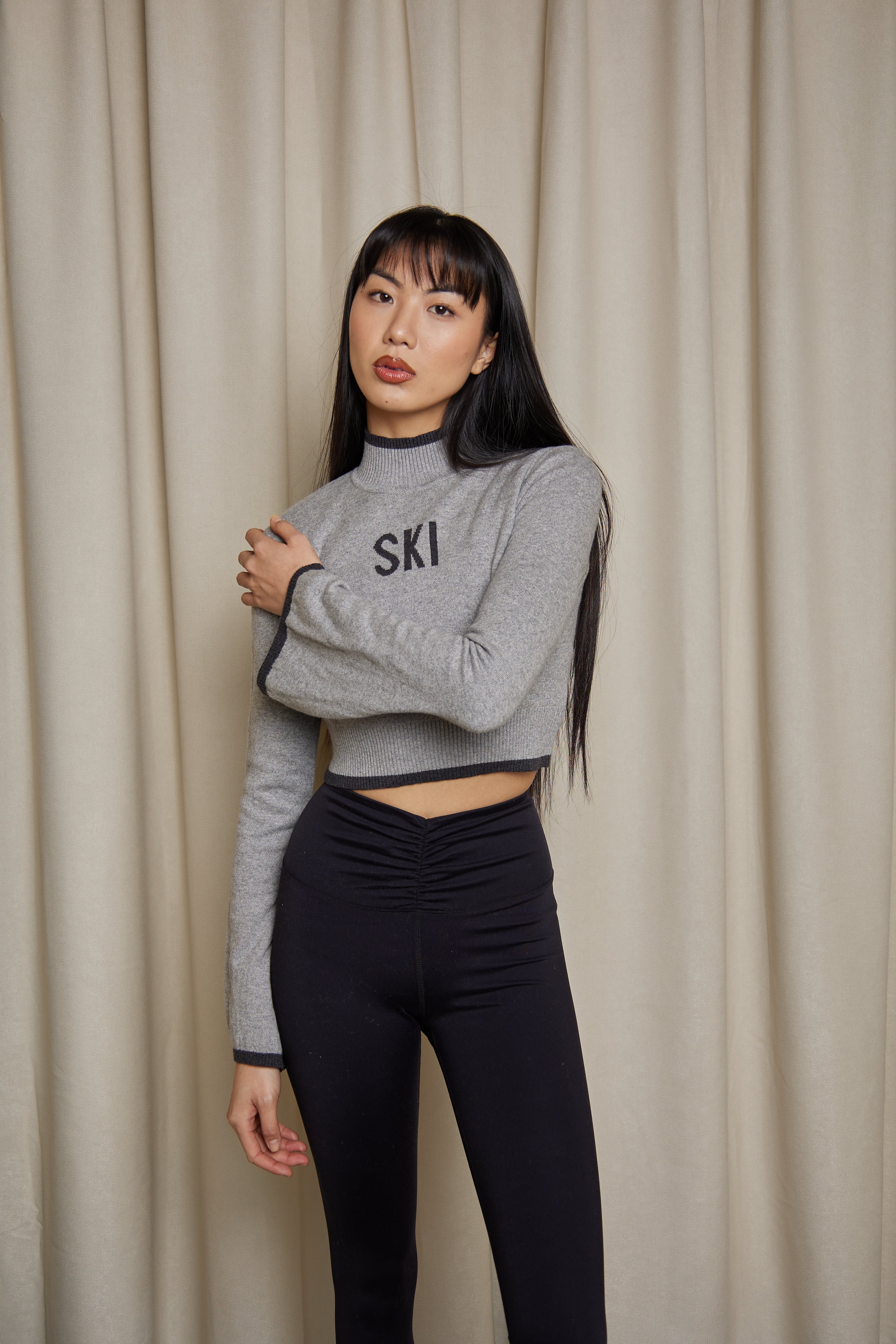 Ski Bell Sleeve Sweater Crop