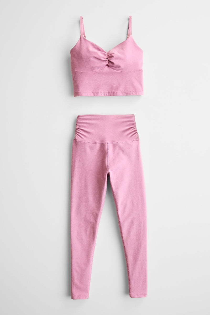 Spacedye Raise The Barre Shirred Cropped Tank