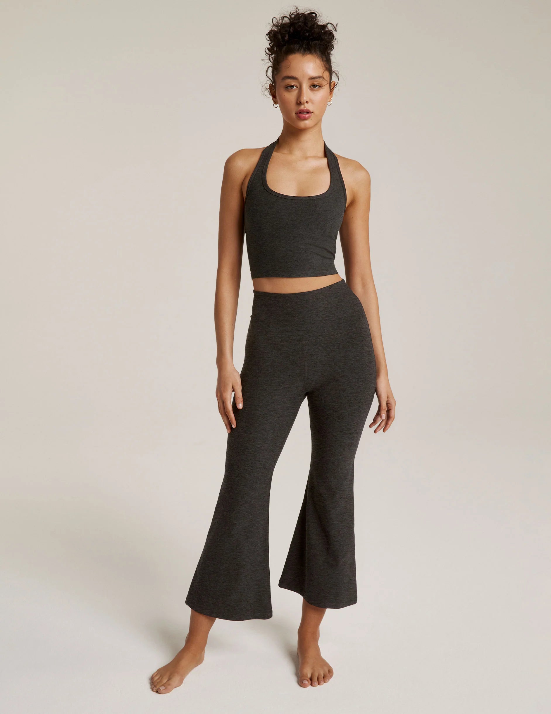 Spacedye Well Rounded Cropped Halter Tank